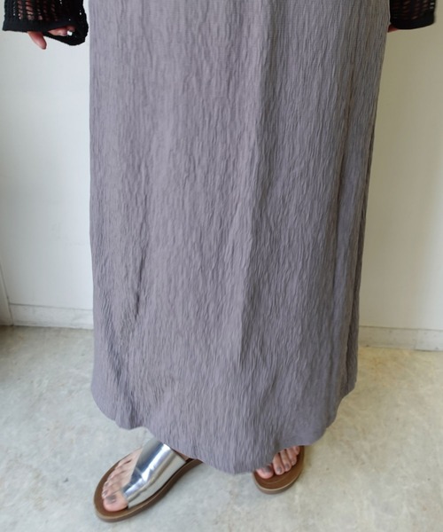 CORNERS（コーナーズ）の「楊柳ナロースカート（スカート・レディース・サックスブルー/ブラック/アイボリー/グレー・M）」の6枚目の写真