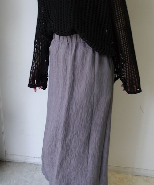 CORNERS（コーナーズ）の「楊柳ナロースカート（スカート・レディース・サックスブルー/ブラック/アイボリー/グレー・M）」の7枚目の写真