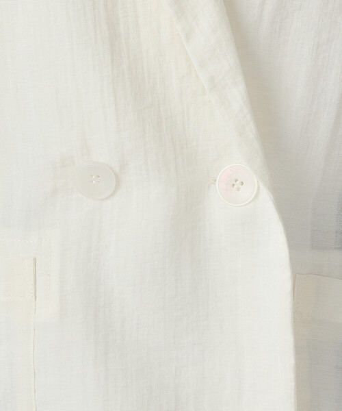 COMME CA ISM(コムサイズム)の「シア―ジャケット(テーラードジャケット・レディース・ホワイト/ダークブラウン/ブラック・MEDIUM/LARGE)」の20枚目の写真