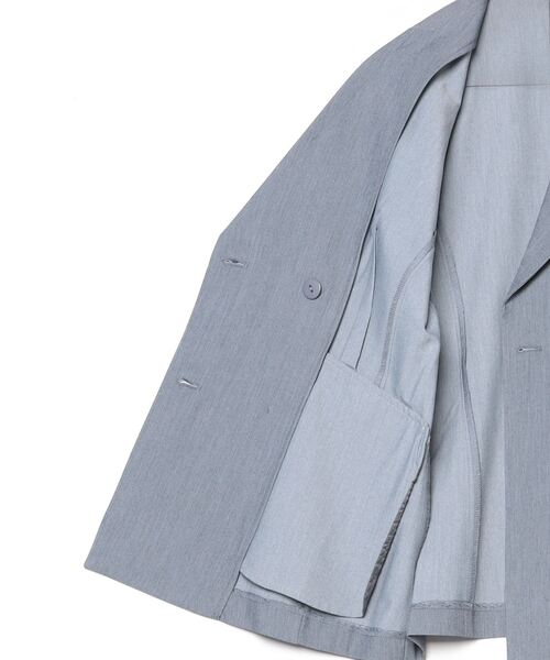 TRUDEA（トルディア）の「ダブルボタンジャケット（テーラードジャケット・レディース・ライトグレー/ベージュ/ネイビー/チャコールグレー・MEDIUM/LARGE）」の5枚目の写真