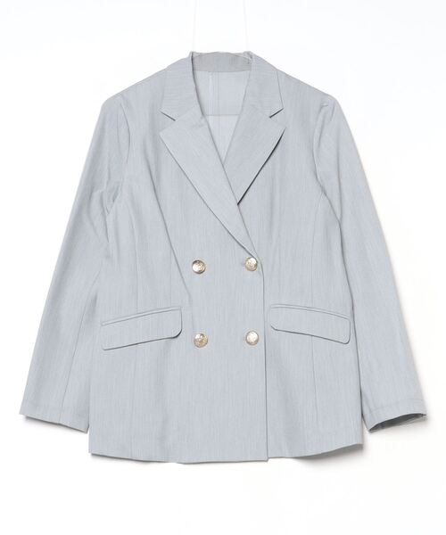 TRUDEA（トルディア）の「ダブルボタンジャケット（テーラードジャケット・レディース・ライトグレー/ベージュ/ネイビー/チャコールグレー・MEDIUM/LARGE）」の22枚目の写真