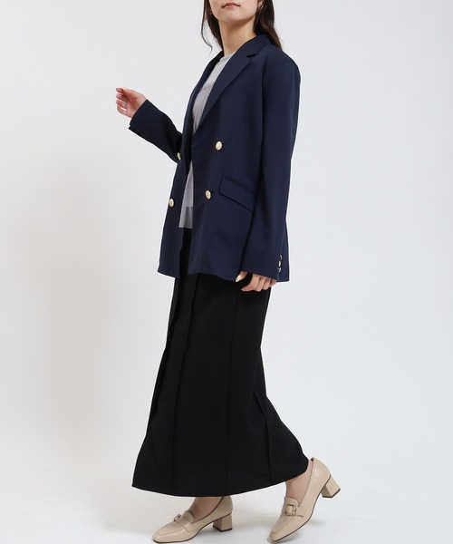 TRUDEA（トルディア）の「ダブルボタンジャケット（テーラードジャケット・レディース・ライトグレー/ベージュ/ネイビー/チャコールグレー・MEDIUM/LARGE）」の16枚目の写真