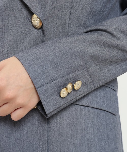 TRUDEA（トルディア）の「ダブルボタンジャケット（テーラードジャケット・レディース・ライトグレー/ベージュ/ネイビー/チャコールグレー・MEDIUM/LARGE）」の20枚目の写真