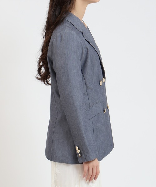 TRUDEA（トルディア）の「ダブルボタンジャケット（テーラードジャケット・レディース・ライトグレー/ベージュ/ネイビー/チャコールグレー・MEDIUM/LARGE）」の18枚目の写真