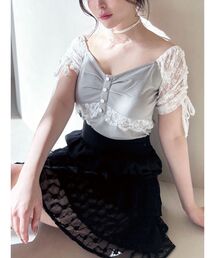 RESEXXY | レースドッキングTシャツ(Tシャツ/カットソー)