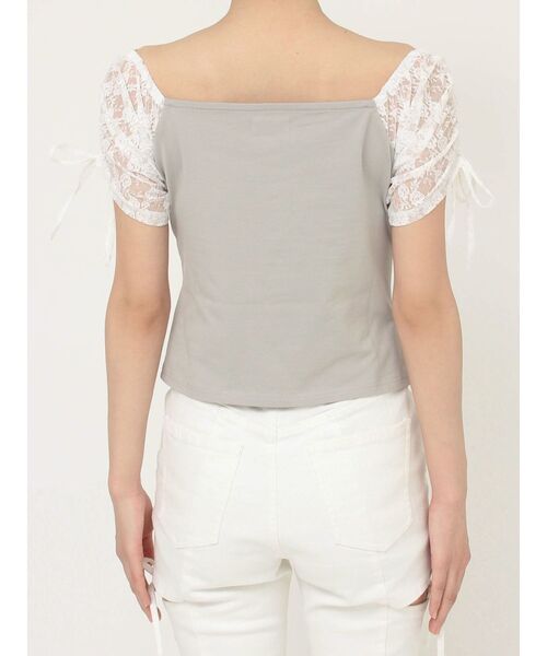 RESEXXY(リゼクシー)の「レースドッキングTシャツ(Tシャツ/カットソー・レディース・ブラック/グレー/ホワイト・FREE)」の19枚目の写真