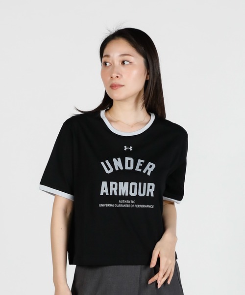 UNDER ARMOUR(アンダーアーマー)の「UAライブ ボックス ショートスリーブ Tシャツ(トレーニング/レディース)(Tシャツ/カットソー・レディース・ブラック・M/L/XL/S)」の1枚目の写真