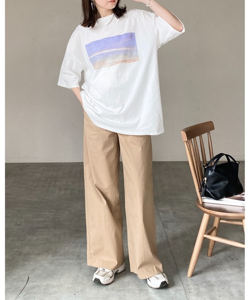 セール】オーバーサイズ半袖ロゴフォトプリントTシャツ（Tシャツ