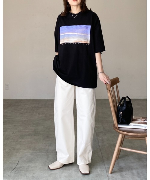 セール】オーバーサイズ半袖ロゴフォトプリントTシャツ（Tシャツ