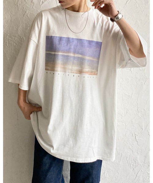 セール】オーバーサイズ半袖ロゴフォトプリントTシャツ（Tシャツ