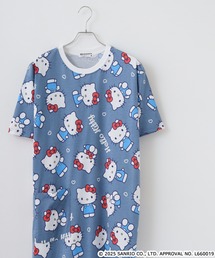 サンリオキャラクターズ プリント天竺総柄スーパーBIG Tシャツ