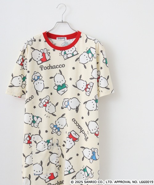 サンリオキャラクターズ プリント天竺総柄スーパーBIG Tシャツ（T