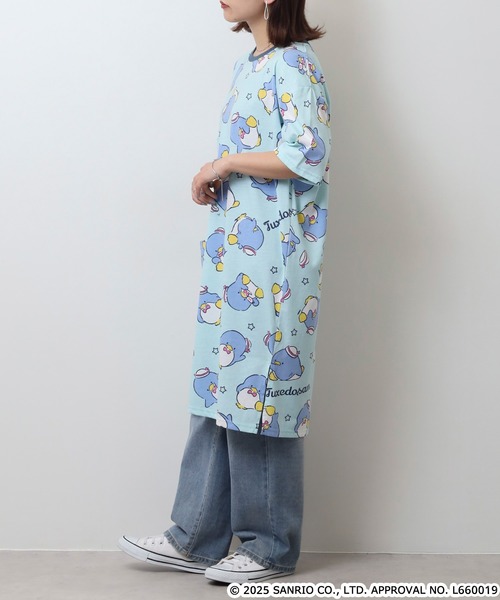 sanrio(サンリオ)の「サンリオキャラクターズ プリント天竺総柄スーパーBIG Tシャツ(Tシャツ/カットソー・メンズ・オフホワイト/ローズ/ライトカーキ/サックスブルー/ブルーグレー/ネイビー/チャコール・M/LL/L)」の21枚目の写真