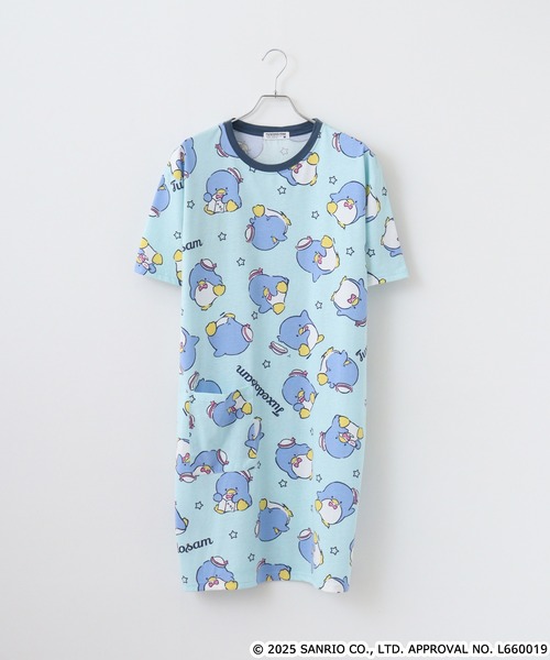 sanrio(サンリオ)の「サンリオキャラクターズ プリント天竺総柄スーパーBIG Tシャツ(Tシャツ/カットソー・メンズ・オフホワイト/ローズ/ライトカーキ/サックスブルー/ブルーグレー/ネイビー/チャコール・M/LL/L)」の10枚目の写真