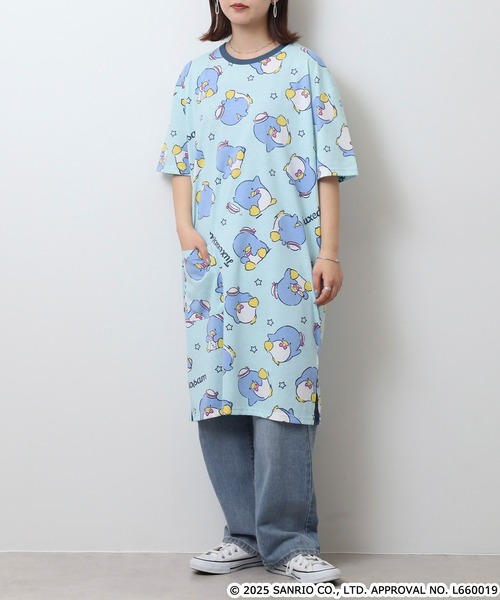 sanrio(サンリオ)の「サンリオキャラクターズ プリント天竺総柄スーパーBIG Tシャツ(Tシャツ/カットソー・メンズ・オフホワイト/ローズ/ライトカーキ/サックスブルー/ブルーグレー/ネイビー/チャコール・M/LL/L)」の20枚目の写真