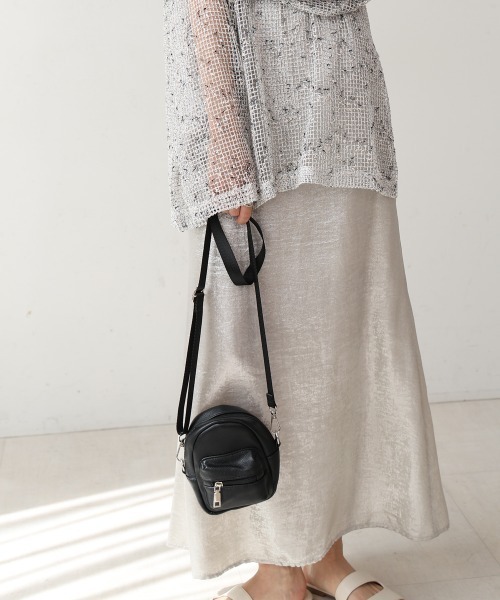 Bab（バブ）の「軽量ミニショルダーバッグ（ショルダーバッグ・レディース・ブラック/ピンク/オフホワイト/イエロー/シルバー・ONESIZE）」の6枚目の写真