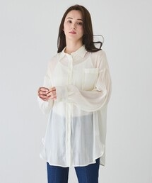 elu. オーロラブラウス　ホワイト　白　M 美品】elu. オーロラブラウス 白 Mサイズ Aurora blouse White | elu