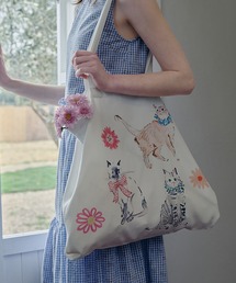 Fano Studios（ファノ ストゥディオズ）の「キャットフラワープリント トートバッグ FC25BB001【Fano Studios】（トートバッグ）」