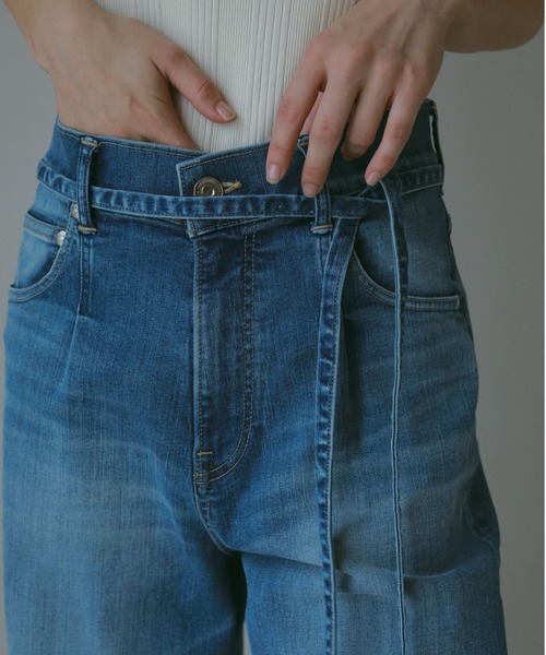 CASA FLINE(カーサフライン)の「【SURT×CASA FLINE】デニムワイドパンツ(デニムパンツ・レディース・ブルー/ホワイト・0/1/2)」の4枚目の写真
