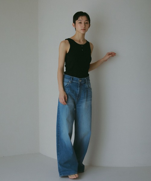CASA FLINE(カーサフライン)の「【SURT×CASA FLINE】デニムワイドパンツ(デニムパンツ・レディース・ブルー/ホワイト・0/1/2)」の8枚目の写真