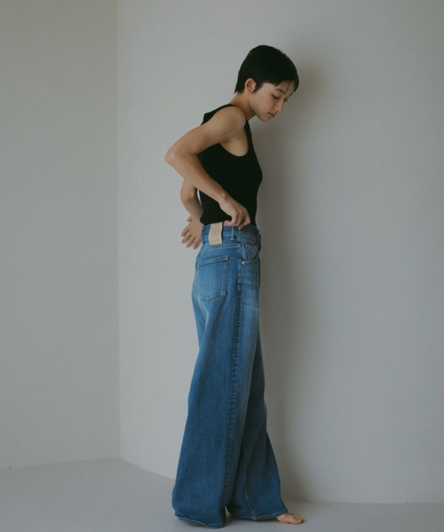 CASA FLINE(カーサフライン)の「【SURT×CASA FLINE】デニムワイドパンツ(デニムパンツ・レディース・ブルー/ホワイト・0/1/2)」の9枚目の写真
