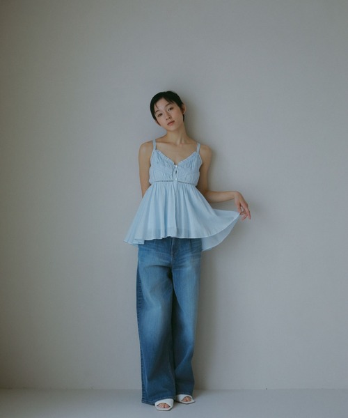 CASA FLINE(カーサフライン)の「【SURT×CASA FLINE】デニムワイドパンツ(デニムパンツ・レディース・ブルー/ホワイト・0/1/2)」の13枚目の写真