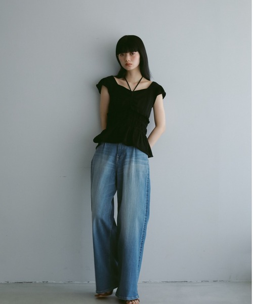 CASA FLINE(カーサフライン)の「【SURT×CASA FLINE】デニムワイドパンツ(デニムパンツ・レディース・ブルー/ホワイト・0/1/2)」の14枚目の写真