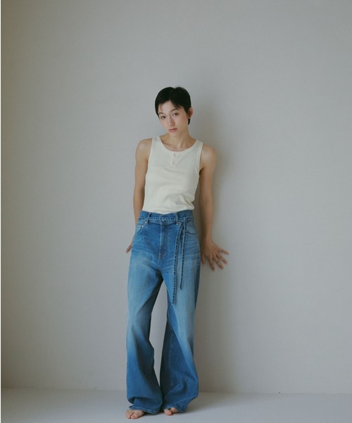 CASA FLINE(カーサフライン)の「【SURT×CASA FLINE】デニムワイドパンツ(デニムパンツ・レディース・ブルー/ホワイト・0/1/2)」の17枚目の写真