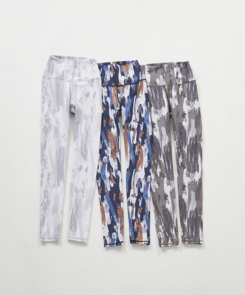 Julier Yoga and Relax（ジュリエヨガアンドリラックス）の「Julier Vertical brushプリントレギンス（レギンス/スパッツ・レディース・グレー×ホワイト/ブルー系その他/ホワイト×グレー・1/2/0）」の11枚目の写真