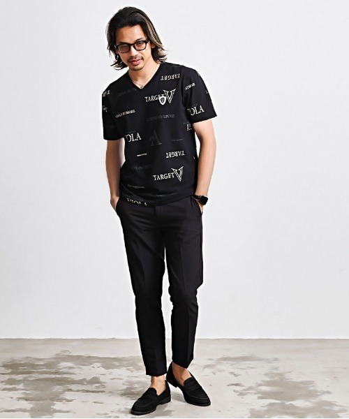 VIOLA(ヴィオラ)の「『VIOLA rumore/ヴィオラ ルモーレ』総柄V/N半袖Tシャツ(Tシャツ/カットソー・メンズ・ブラック/ブラック×ゴールド/ホワイト・XL/L/M)」の13枚目の写真