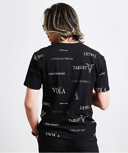 VIOLA(ヴィオラ)の「『VIOLA rumore/ヴィオラ ルモーレ』総柄V/N半袖Tシャツ(Tシャツ/カットソー・メンズ・ブラック/ブラック×ゴールド/ホワイト・XL/L/M)」の12枚目の写真