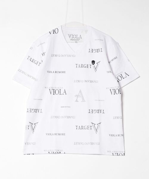 VIOLA(ヴィオラ)の「『VIOLA rumore/ヴィオラ ルモーレ』総柄V/N半袖Tシャツ(Tシャツ/カットソー・メンズ・ブラック/ブラック×ゴールド/ホワイト・XL/L/M)」の17枚目の写真