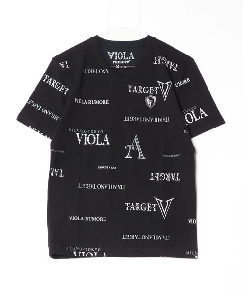 VIOLA(ヴィオラ)の「『VIOLA rumore/ヴィオラ ルモーレ』総柄V/N半袖Tシャツ(Tシャツ/カットソー・メンズ・ブラック/ブラック×ゴールド/ホワイト・XL/L/M)」の18枚目の写真