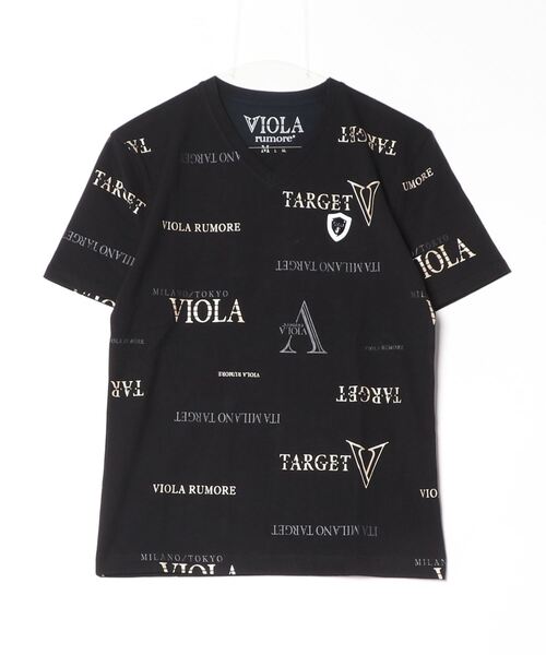 VIOLA(ヴィオラ)の「『VIOLA rumore/ヴィオラ ルモーレ』総柄V/N半袖Tシャツ(Tシャツ/カットソー・メンズ・ブラック/ブラック×ゴールド/ホワイト・XL/L/M)」の19枚目の写真
