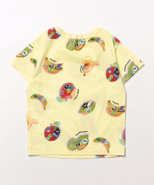 HAKKA BABY（ハッカベビー）の「[ベビー]ステッカーフルーツプリントTシャツ（Tシャツ/カットソー・キッズ・サックスブルー/イエロー・L）」の3枚目の写真