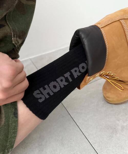 SHORT ROUND（ショートラウンド）の「SHORT ROUND/ロゴソックス（ソックス/靴下・メンズ・ブラック/ホワイト/ライトグレー・FREE）」の2枚目の写真