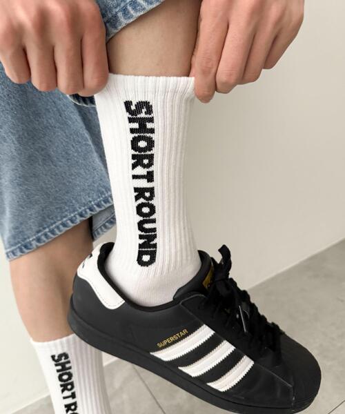 SHORT ROUND（ショートラウンド）の「SHORT ROUND/ロゴソックス（ソックス/靴下・メンズ・ブラック/ホワイト/ライトグレー・FREE）」の4枚目の写真