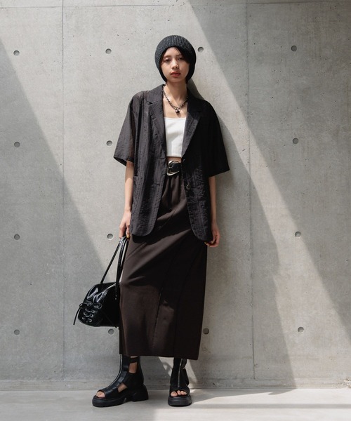 PAGEBOY（ページボーイ）の「エスカルゴナロースカート（スカート・レディース・グレー/ブルー系その他/ブラック/インディゴブルー・FREE）」の10枚目の写真