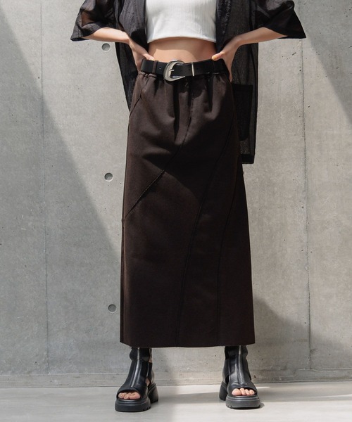 PAGEBOY（ページボーイ）の「エスカルゴナロースカート（スカート・レディース・グレー/ブルー系その他/ブラック/インディゴブルー・FREE）」の12枚目の写真