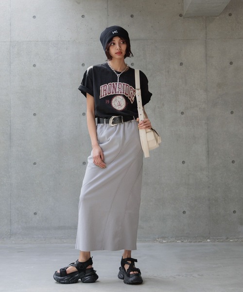 PAGEBOY（ページボーイ）の「エスカルゴナロースカート（スカート・レディース・グレー/ブルー系その他/ブラック/インディゴブルー・FREE）」の16枚目の写真