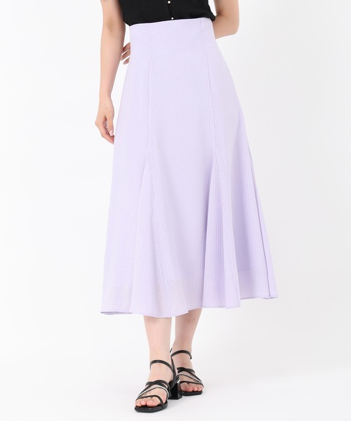 MISCH MASCH(ミッシュマッシュ)の「2025春夏新作 シアーギンガムチェックスカート(スカート・レディース・ネイビー/ラベンダー/レッド/ホワイト・S/M)」の3枚目の写真