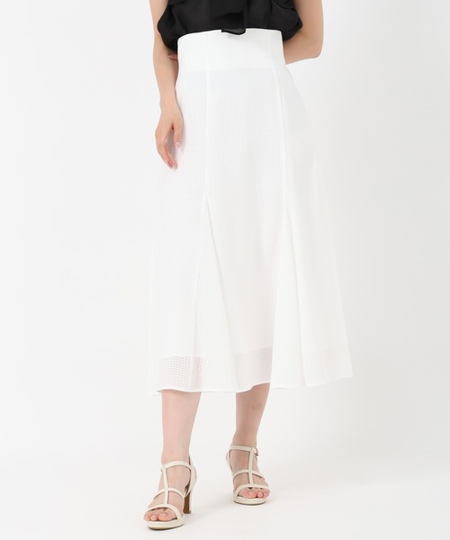 セール】2025春夏新作 シアーギンガムチェックスカート（スカート