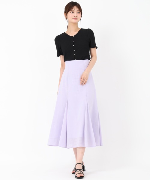 MISCH MASCH(ミッシュマッシュ)の「2025春夏新作 シアーギンガムチェックスカート(スカート・レディース・ネイビー/ラベンダー/レッド/ホワイト・S/M)」の15枚目の写真