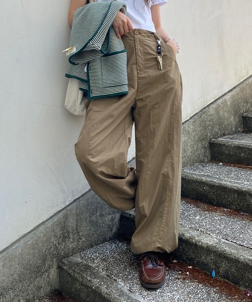 ユニセックス】ナイロンサイド切替えパンツ/セットアップ着用可