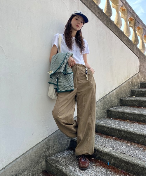 ユニセックス】ナイロンサイド切替えパンツ/セットアップ着用可