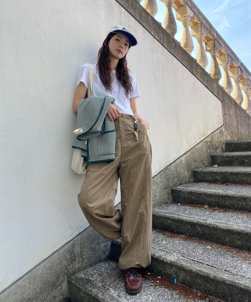 ユニセックス】ナイロンサイド切替えパンツ/セットアップ着用可