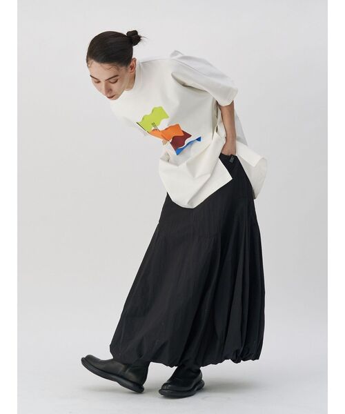 UN3D.（アンスリード）の「3D WAVE T-SH / スリーディーウェーブTシャツ（Tシャツ/カットソー・レディース・ホワイト/ブラック・36/38）」の6枚目の写真