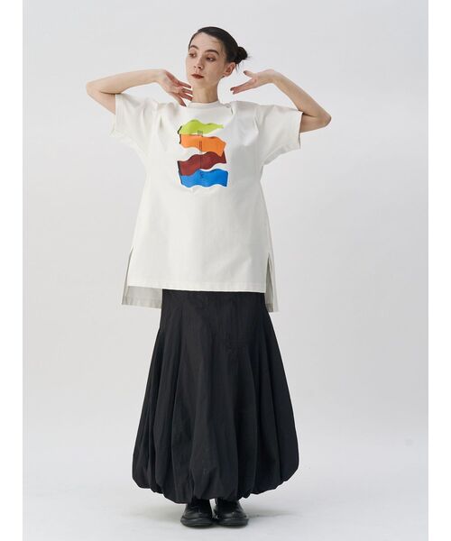 UN3D.（アンスリード）の「3D WAVE T-SH / スリーディーウェーブTシャツ（Tシャツ/カットソー・レディース・ホワイト/ブラック・36/38）」の10枚目の写真