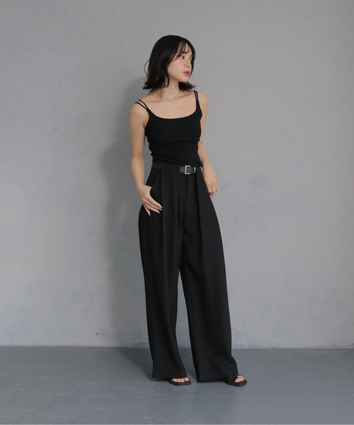 cheriella(シェリエラ)の「【cheriella】カップ付きバックストラップデザインキャミソール CUP-IN BACK STRAP DESIGN CAMISOLE(キャミソール・レディース・オフホワイト/ブラック・M)」の22枚目の写真