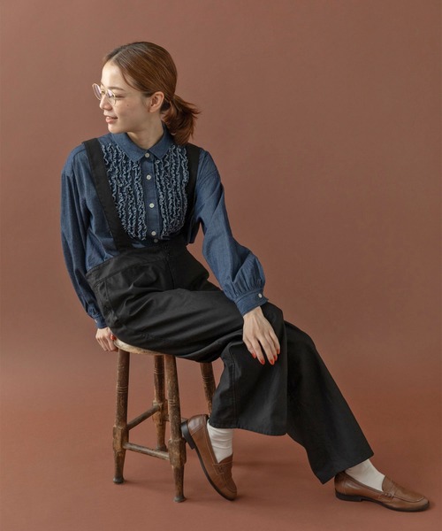 PAR ICI(パーリッシィ)の「オーガニックツイル 吊りパンツ(その他パンツ・レディース・カーキ/ブラック/アイボリー・FREE)」の5枚目の写真